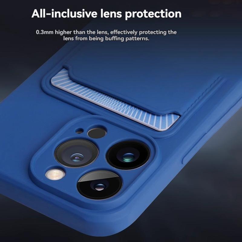 mobile phone case card slot  for For Iphone 16 15 14 13 12 11 pro max mini plus silicone  soft tpu Credit card  bag cover case