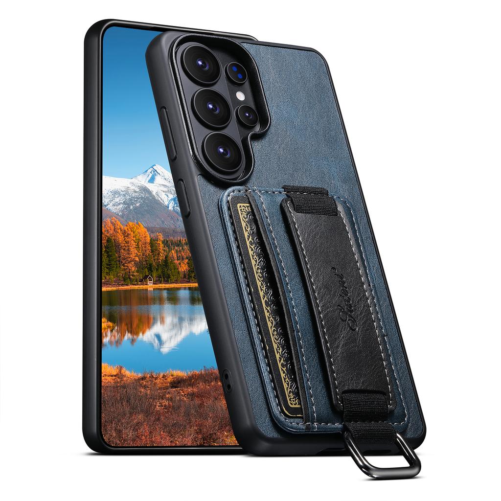 Wrist strap Wallet Faux Leather Kickstand Case Phone Case Feel For Samsung Galaxy S26 Ultra S25 Plus S24 S23 S22 Note20 Ultra