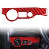 Red Carbon Fiber Headlight Switch Panel Cover Trim For Dodge Challenger Charger