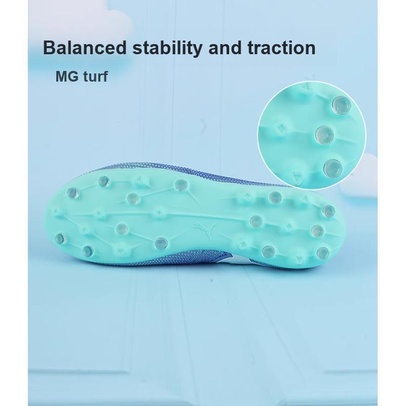 New PUMA FUTURE 7 Abrasion Resistant Low top Soccer Shoes Blue Kids' 107946-01