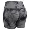 High-Waist Tie-Dye Yoga-Shorts Damen Po-Hebend 3/4 Leggings-Stil Trainingshosen Mit Kompressionspassform