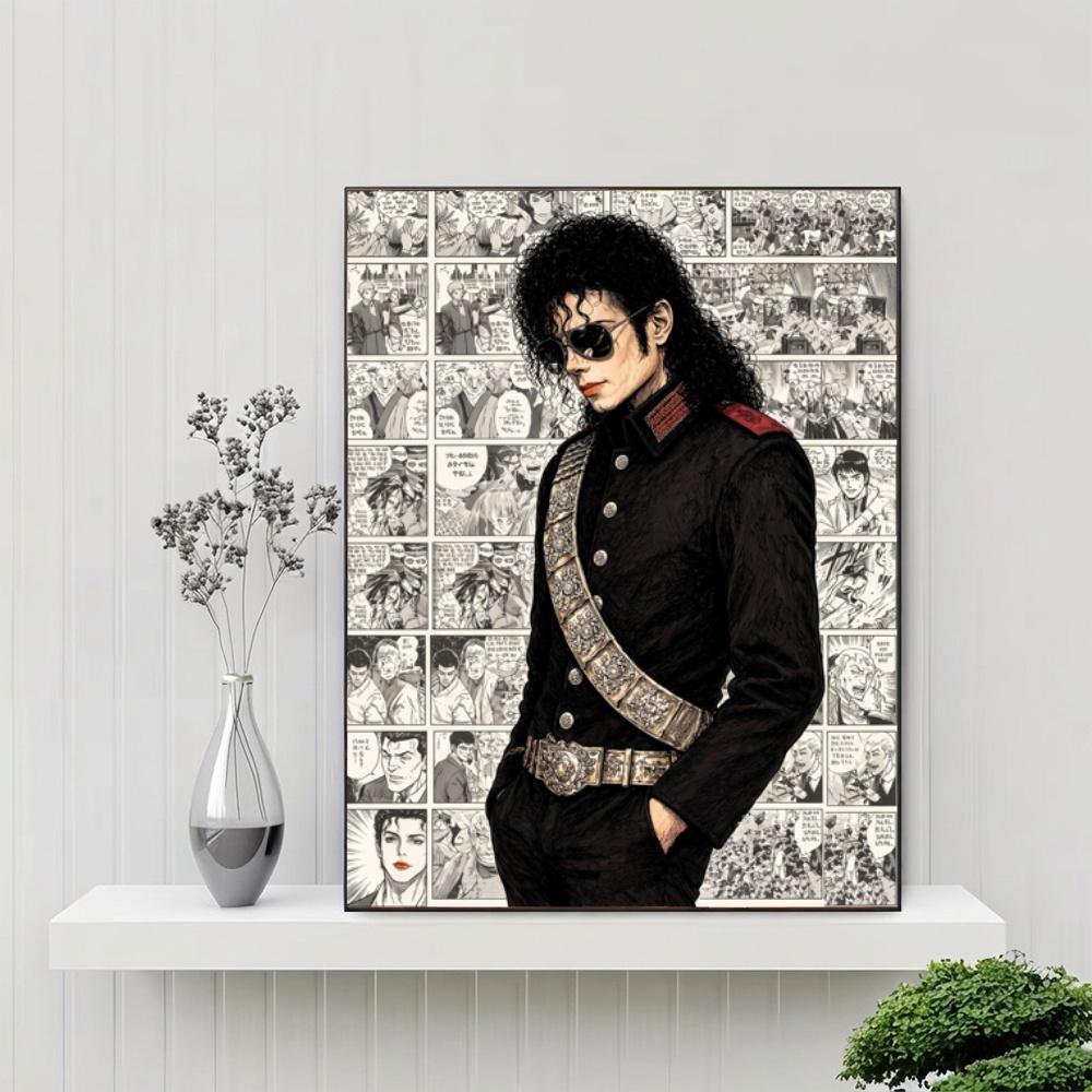 Michael Jackson Pop 5D Diy Diamond Paintings Mosaic Wall Round Diamond Art Painting Kits Embroidery Crystal Accessories Frameless