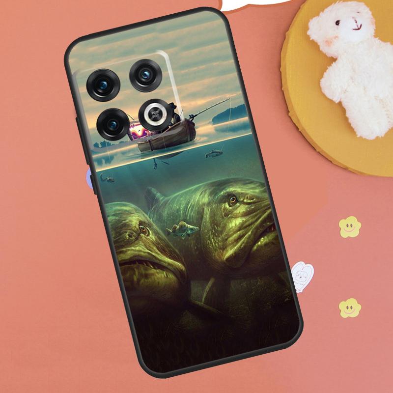 Fish Fishing Case For OnePlus 15 10T 10R 12R 13R 13T 11 12 13 OnePlus Nord 5 CE 2 3 4 Lite N20 N30 Funda