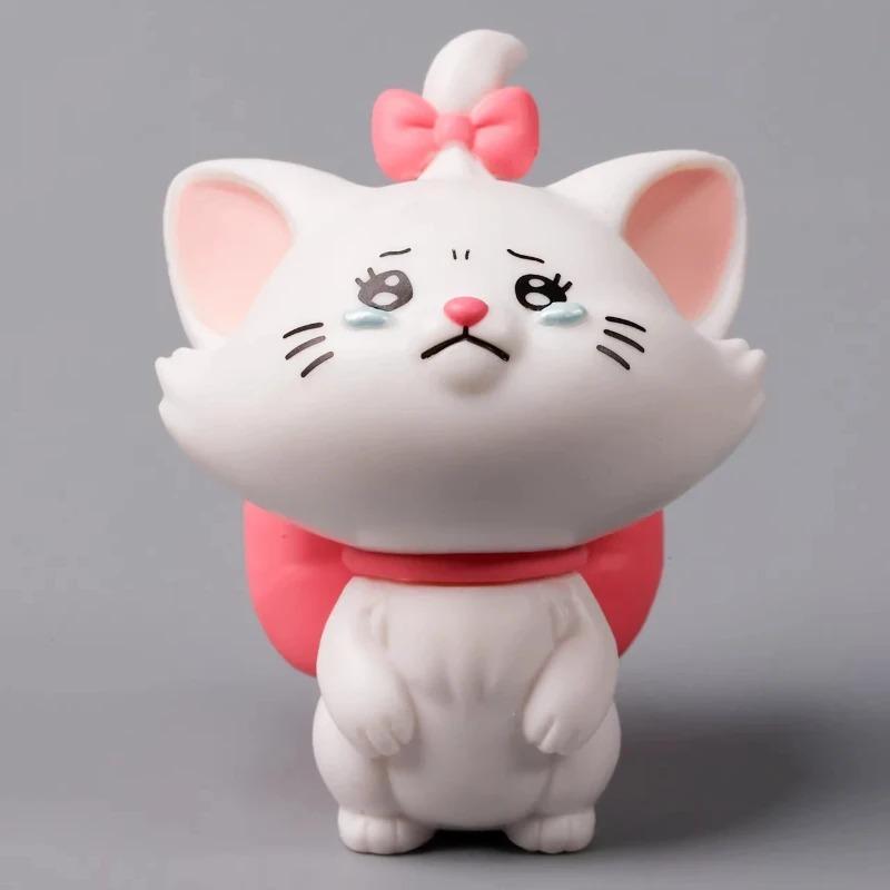 Disney Kawaii Teary Eyed Crying Figure Q Version Figurine Cartoon Keychain Mickey Mary Cat Piglet Mini Ornament Bag Decor Gifts