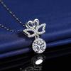 Romantic 2 Carat Swan's Kiss Moissanite Pendant Necklace