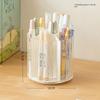 Double Rotation Drawer Pen Holder Desk Stationery Storage Pencil Container  Students