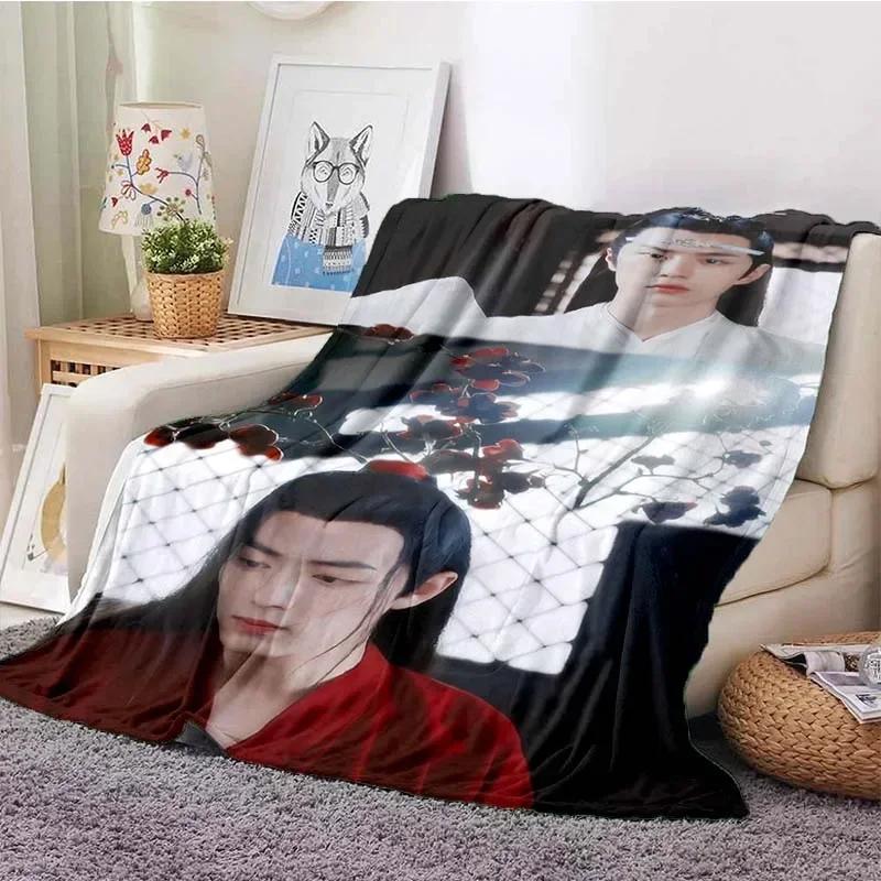The Untamed ChenQingLing Throw Blanket Print Warm Flannel XiaoZhan WangYibo Mo Dao Zu Shi Blankets for Fans Sofa Bed blankets