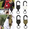 3Pcs Outdoor Retractable Key Chains Anti-theft Metal Easy-to-pull Buckle Rope Elastic Keychain Sporty Retractable Key Ring