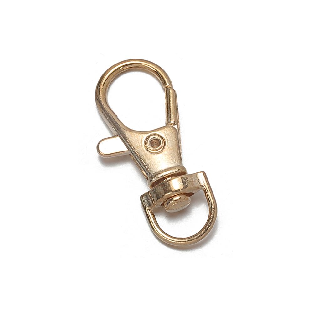5/10 Stück Karabiner mit Drehgelenk Gold Silber Beschichtet Hummerklauen Haken Schlüsselringe für Handwerk DIY Schmuckherstellung
