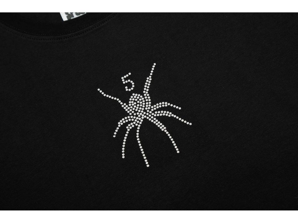 New Trendy Spider Web Print Short Sleeve Men's T-Shirt - Celebrity Style
