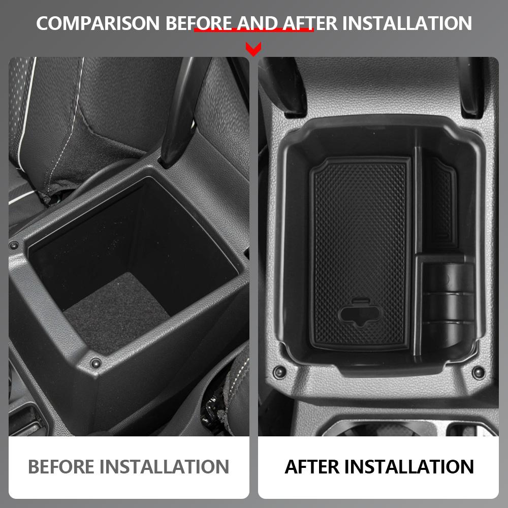 Car Armrest Storage Box Tray for Volkswagen Taos 2025 - 2025 Tiguan MK2 17-22 Storage Box Center Console Organizer Accessories
