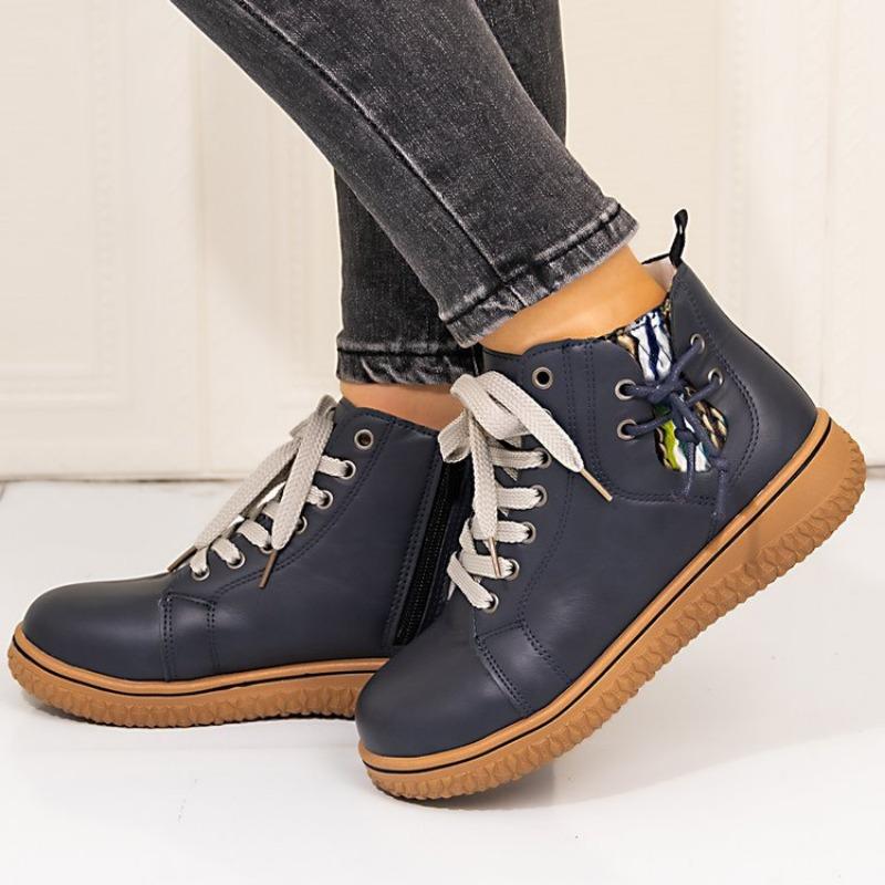 Large size tall snow boots for women, new lace-up outer cotton shoes for autumn and winter women