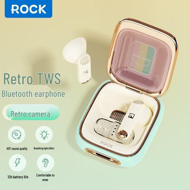 ROCK Doraemon Retro Camera Bluetooth Earbuds