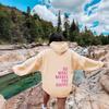 Women's Fleece-Lined Hoodie with Kangaroo Pocket, Lettering, and Abstract Color Block Design, 2025