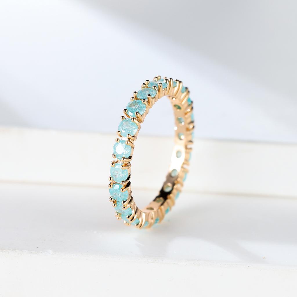 Stapelbare einreihige Stein-Verlobungsringe für Damen, Zirkonia in Eisblumenform, Blau, Grün, Rosa, Goldfarben, Runde Eheringe, Schmuck CZ