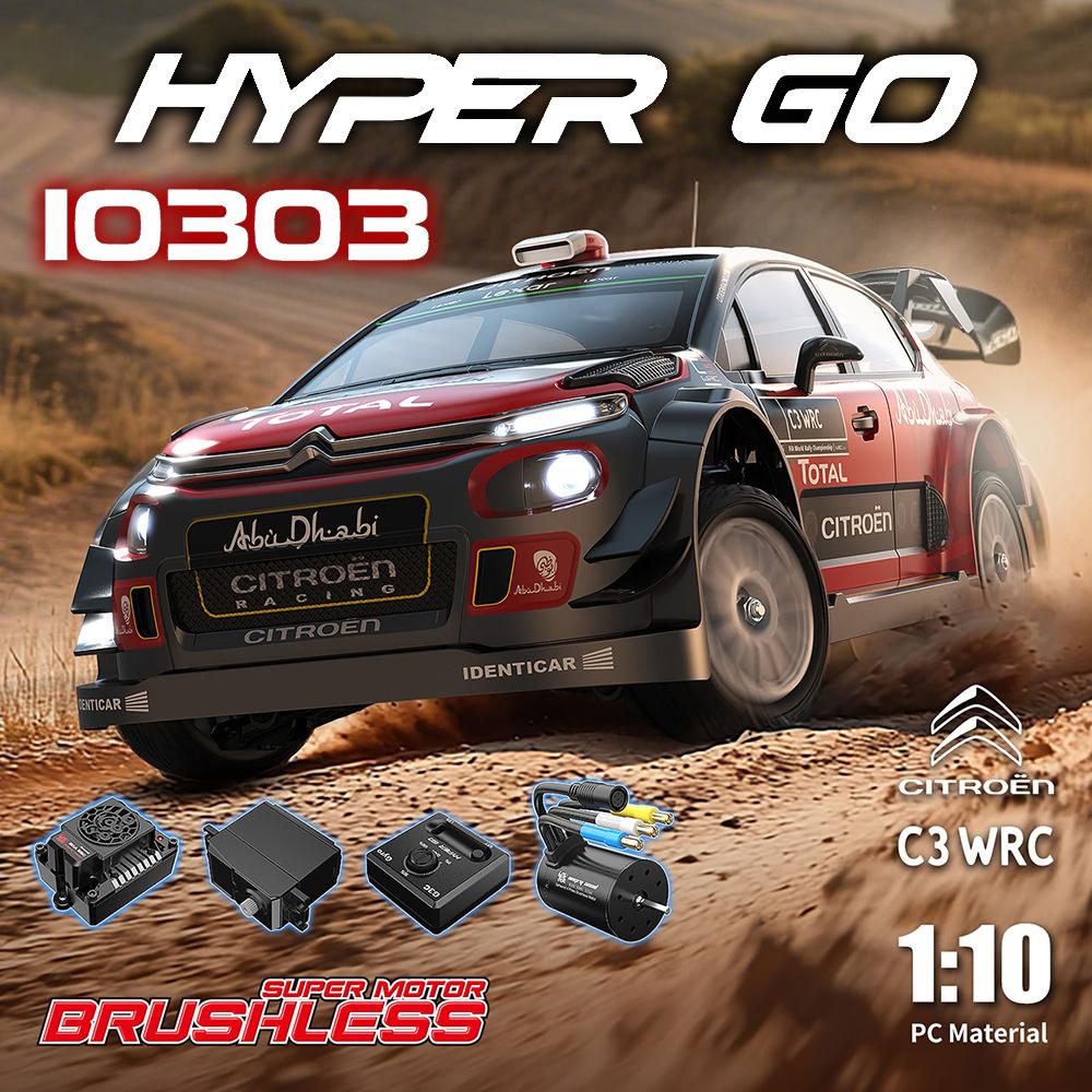 AAXX1 MJX Hyper GO 10303 WRC C3 Brushless RTR 1/10 RC Electric Remote Control Model Car Rally Racing Adult Children's Toys