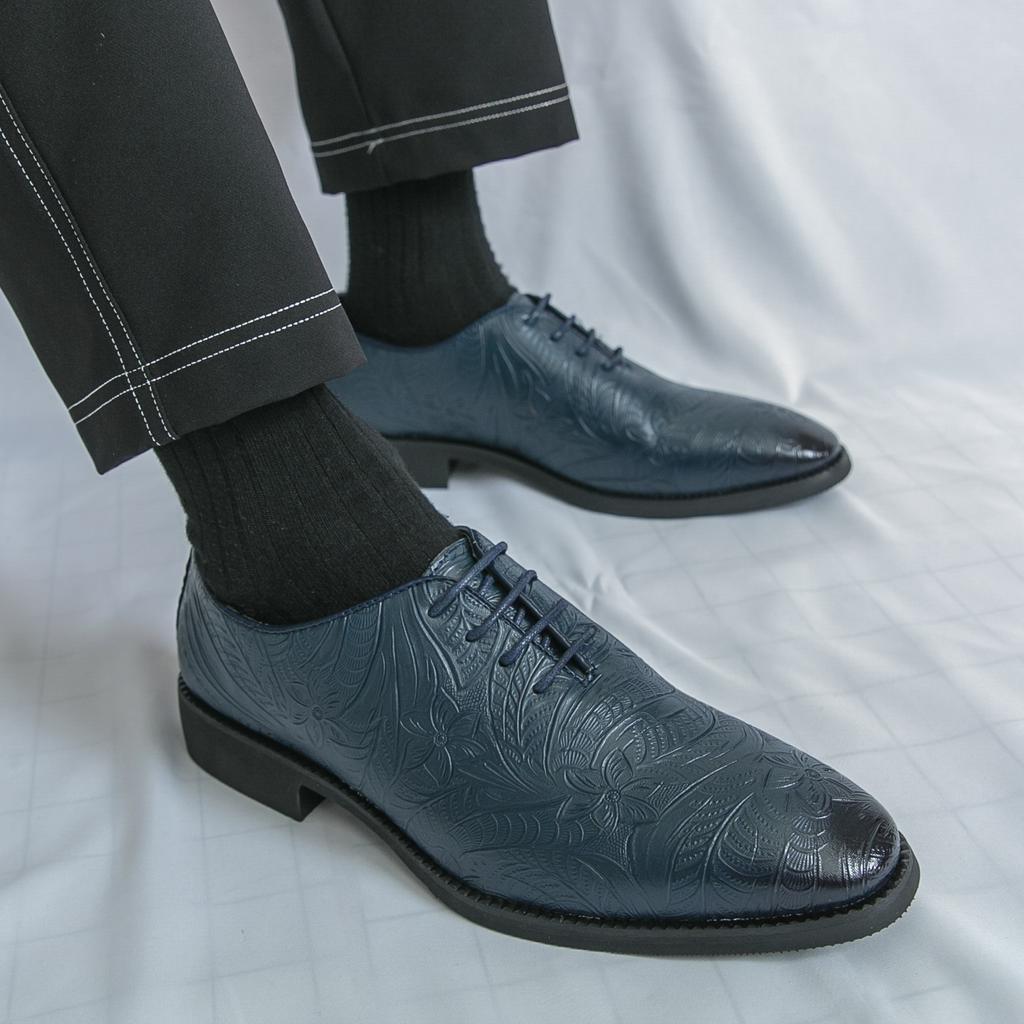 Fashion All-match Flats Fashion Oxfords Shoes Men Luxury Brand Lace-Up Male Comfortable Casual Shoe Leather Male Outdoor Walking Shoes