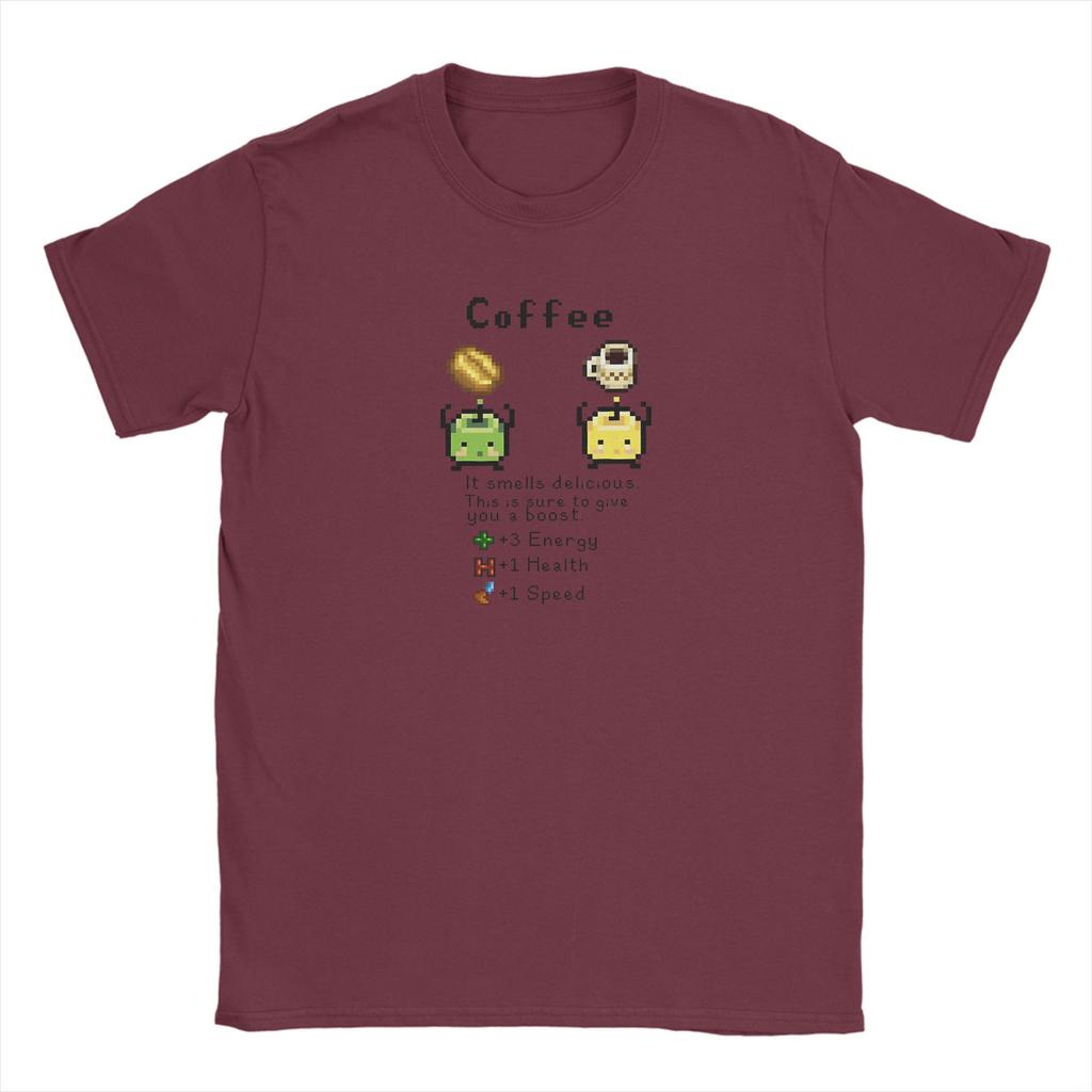 Kaffee Junimos S-Stardew V-Valley Spiel T-Shirt Strand Baumwoll-T-Shirts für Männer Mode T-Shirt Kurze Ärmel Y2K Retro Tops