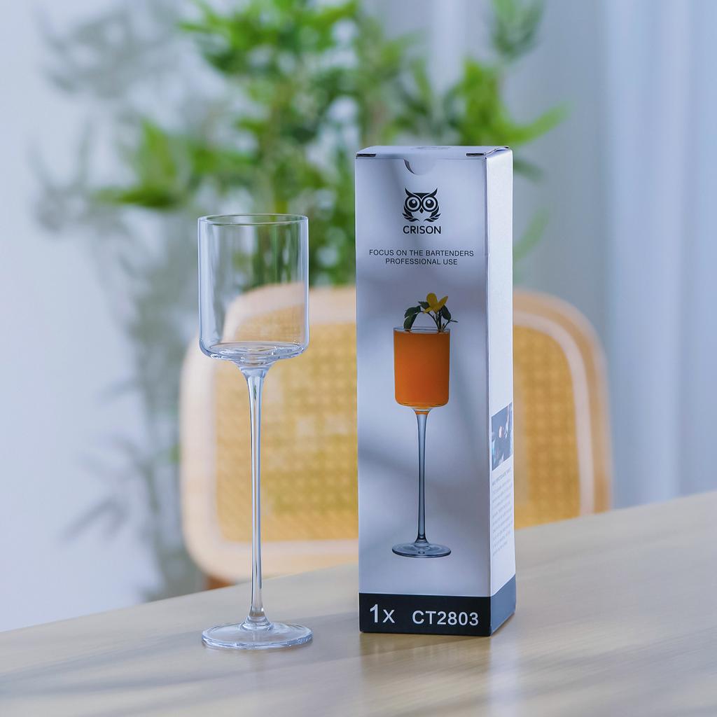 Pre06 Crison Japanese-Style Crystal Tall Cocktail Glass Creative and Unique Japanese Classical Tall Glass Ins Style 150ml