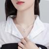 S925 Silver Korean Style Simple Pendant Necklace for Women - Clavicle Chain Christmas Gift for Girlfriend.