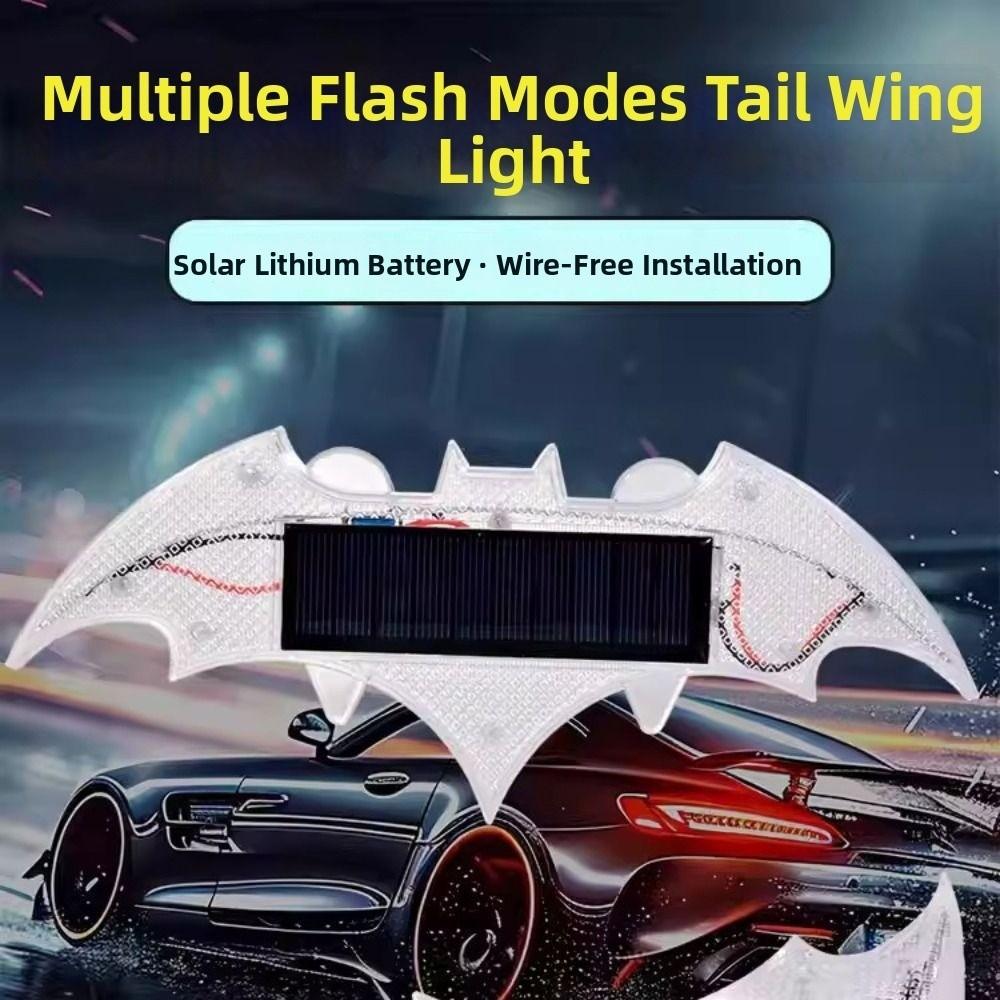 Creative Solar Car Tail Light Safety Anti-Collision Light Flashing Warning Light Auto Decoration