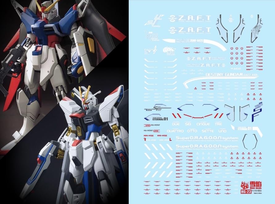 

Флуоресцентный!! HG RG EG 1/144 Robot MS Yukisha Detail Up Water Transfer Decal (для HG 1/44 Strike Freedom Gundam/Destiny Gundam HG-23) [Элемент]
