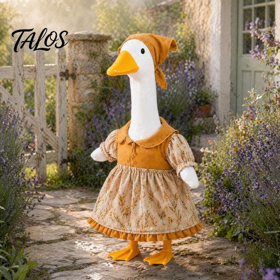 Talos Thanksgiving Porch Goose Outfit, Autumn Dress with Head Scarf for 23 Inch Statue, Outdoor Garden Yard Decor