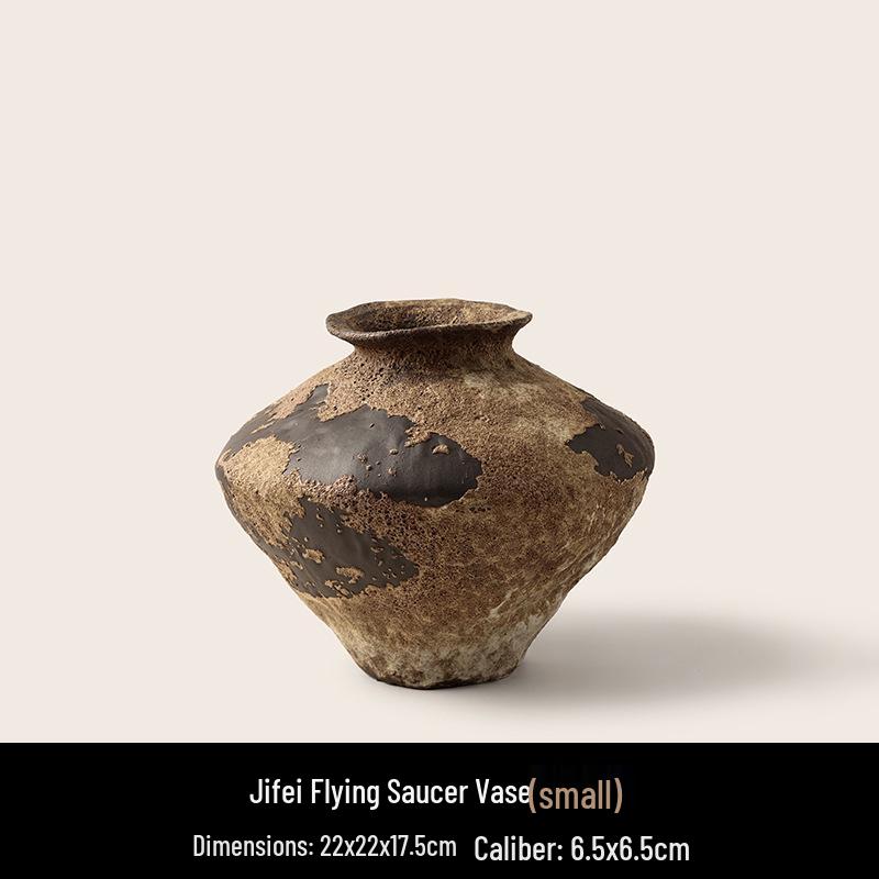 Beihanmei Wabi-sabi Retro Ceramic Vase: Zen-Style Flower Arrangement Ornament