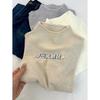 Soft Waxy Small Stand-up Collar with Knitted Sweater Women's Bottoming Shirt Spring Simple Solid Color Long-sleeved Top