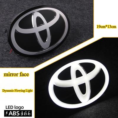 Emblema Luminoso Dinámico LED de 190 mm para Toyota Land Cruiser/PRADO Parrilla Delantera Capó Insignia de Logo de Coche Accesorios de Coche