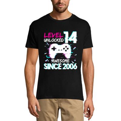 Herren-Gaming-T-Shirt Level 14 freigeschaltet – Awesome Since 2006 – Geschenk zum 14. Geburtstag