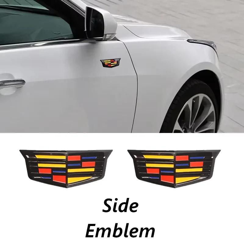 For Cadillac XT4 28T AWD Logo Letters ABS Car Front Grille Emblems Rear Trunk Decals Fender Badge Cover Sticker Auto Accessories
