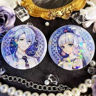 Genshin Kamisato Ayaka Kamisato Ayato Brooch, Anime Brooch,anime Badge, Collection Decoration