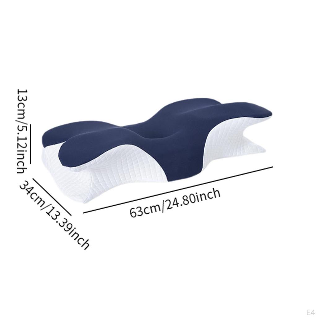Cervical Neck Pillow Ergonomic Beds Memory Foam Gray
