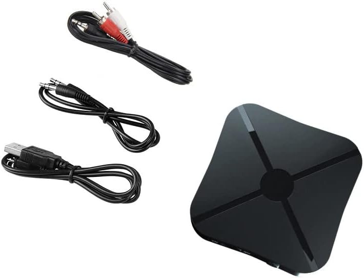 

Адаптер аудиопередатчика Bluetooth 2 в 1 с кабелем Aux 3,5 мм и RCA, портативный беспроводной адаптер для стереосистемы автомобильного ТВ, беспроводная связь с низкой задержкой 4.4*4.4*1.2cm чёрный