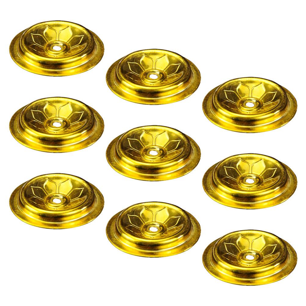 9 Pcs Oil Float Exquisite Wick Floating Holders Buddha Lamp Glass Fuel Enshrine Accessories Supplies Aluminum