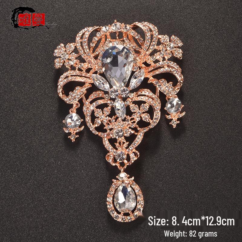 

Ретро Брошь Большое Крыло из Кристаллов в Британском Стиле для Пальто и Пиджаков