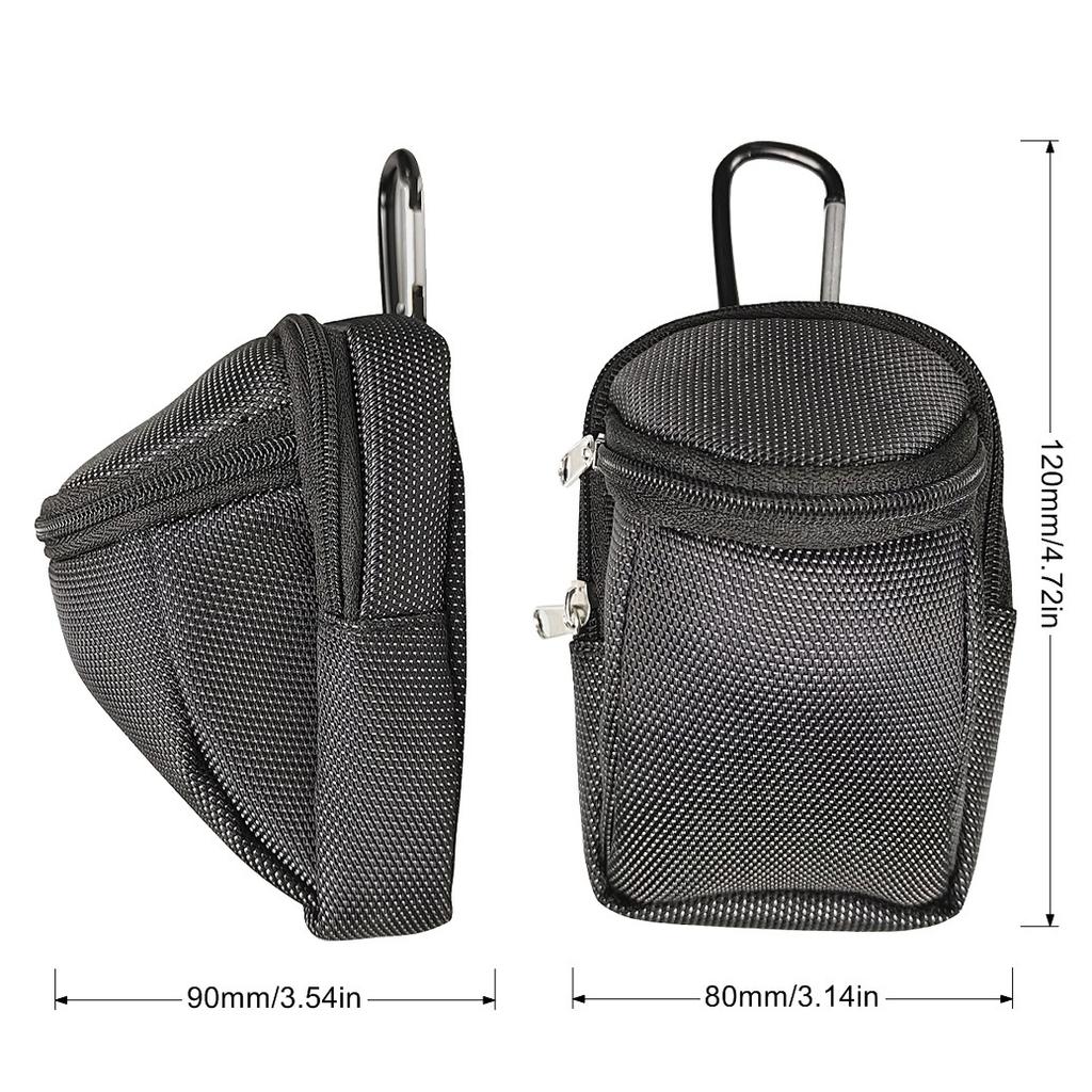 Custom Logo Personalized Black Nylon Golf Ball Pouch Golf Accessories Bag Golf Tee Divot Tool Bag