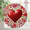 Valentine's Day Heart-Shaped Sun Catcher - Love Decoration with Vibrant Floral Design, Ideal Birthday and Holiday Gift for Family and Friends, Romanti