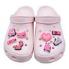 Trendy Pink Detachable Shoe Buckles for Hole Shoes Sandal Shoes Party Favors Shoe Decoration Set Adorable Style Shoe Charm 37Pcs