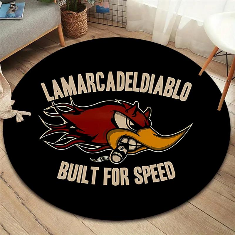 

Mr. Horsepower Round Area Rug,Carpet Rug for Living Room Bedroom Sofa Playroom Decor,Non-slip Floor Mat 80cmx80cm