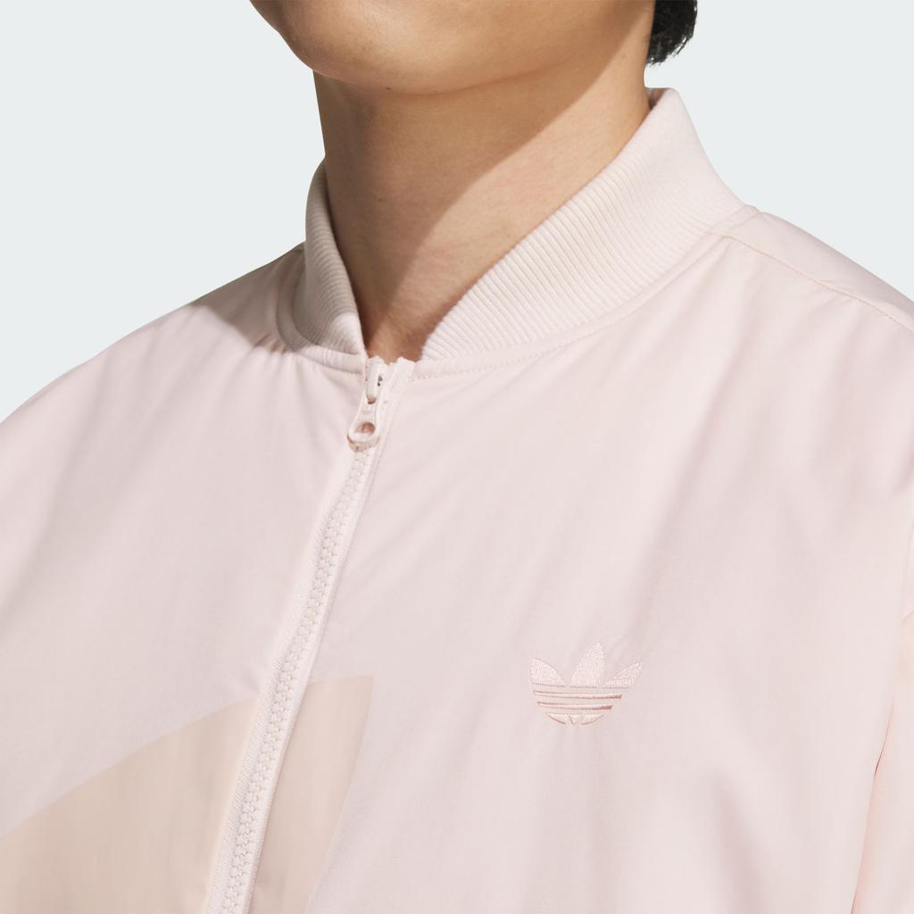 adidas Originals Logotipo Užtraukiama Sportinė Striukė Su Stovu Laisva Ilgomis Rankovėmis Unisex Striukė Miracle-Quartz JL8382