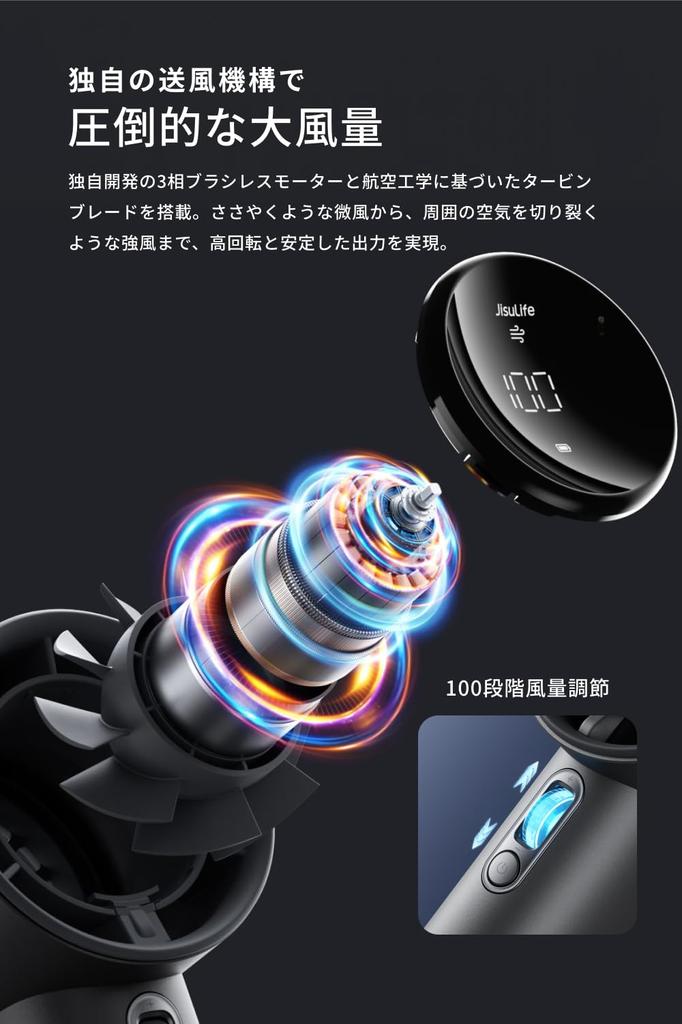 JisuLife Handy Fan Pro1 S long battery life Quiet High airflow roller adjustment Compact Portable fan Handheld fan charging Desktop fan Portable Dark