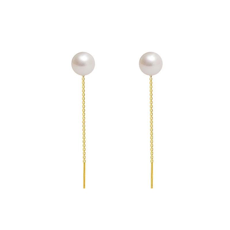 Niche Earlines for Women Freshwater Pearl Earrings Trendy Students Cold Style