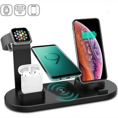 Bezdrátový nabíjecí stojánek Qi 4 v 1 pro iPhone 14 13 12 11 Pro Max Rychlý nabíjecí dokovací stojánek Apple Watch Ultra 8 7 AirPods Pro Samsung S23