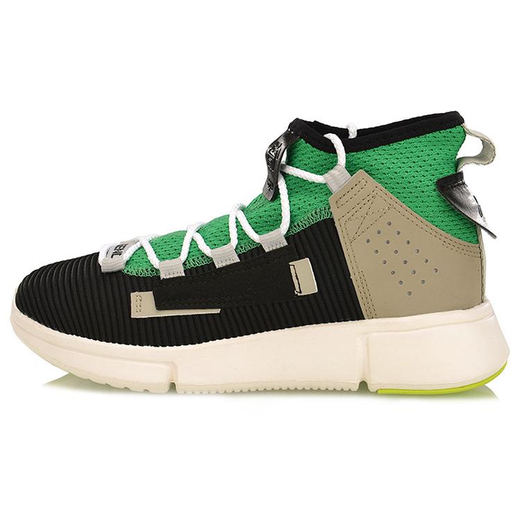 

New LiNing Essence 2 Cushioning Anti Slip And Wear Resistant Coverage Support Mid Top Basketball Shoes Women s Black Green AGBP042-4 36