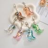Süßer Acryl-Dinosaurier-Schlüsselanhänger, gepaart mit stabiler Schnalle, Tägliche lässige Rucksack- und Taschendekoration, Überraschungsgeschenk zu Weihnachten