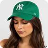 MLB Yankees Kelly Green White Big Logo Cap