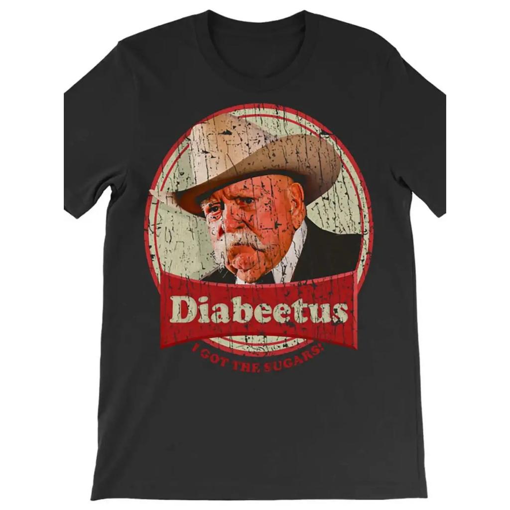 Retro Diabeetus Funny Humor Unisex Casual Couple Short Sleeve Graphic Tee