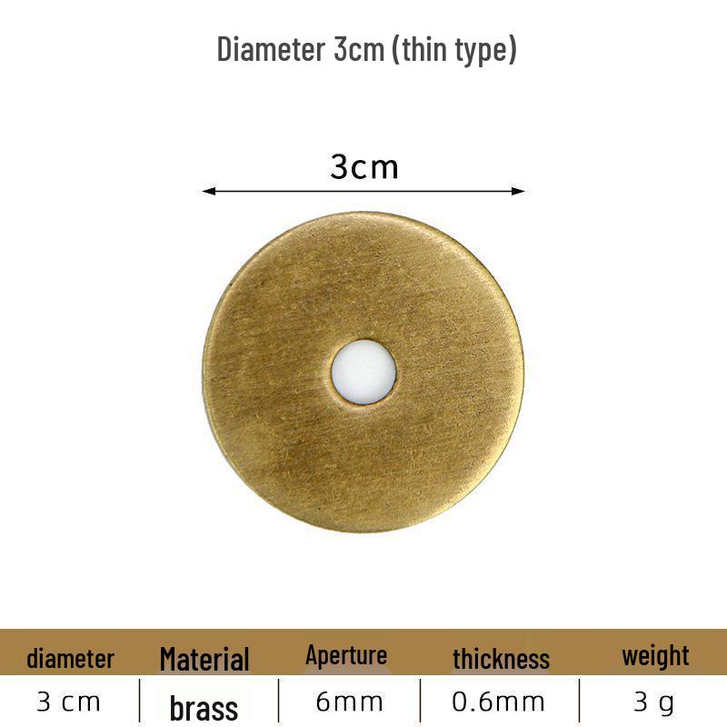 Rondelle Plate en Laiton Vintage avec Poignée Irrégulière et Plaque de Base pour Décoration de Meubles Classiques